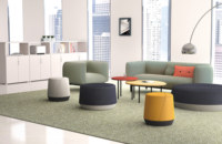 Vente directe d'usine, canapé pouf modulaire en bois moderne à une place pour la maison, le bureau et le salon
