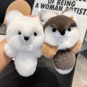 Portachiavi Peluche all'Ingrosso a Forma di <span class=keywords><strong>Volpe</strong></span> <span class=keywords><strong>e</strong></span> Coniglio, Decorazione per Borsa, Regalo per Ragazze, Imbottito in Cotone PP, Tipo Orsetto - Product Image 1