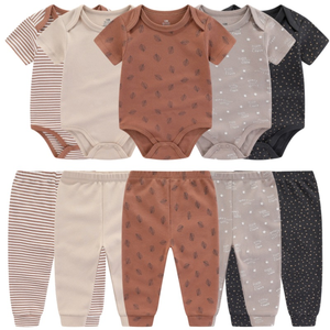 Set di 10 Tutine per Neonati Senza Cuciture in Puro Cotone, Pantaloni per Aria Condizionata, <span class=keywords><strong>Abbigliamento</strong></span> per Bambini, Pronto per la Spedizione - Product Image 2