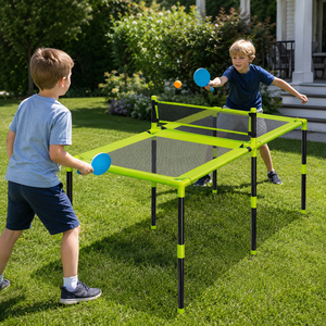 Ensemble <span class=keywords><strong>de</strong></span> tennis <span class=keywords><strong>de</strong></span> <span class=keywords><strong>table</strong></span> 2 en 1 pour enfants, <span class=keywords><strong>table</strong></span> <span class=keywords><strong>de</strong></span> <span class=keywords><strong>ping</strong></span>-<span class=keywords><strong>pong</strong></span> portable avec raquettes et balles, jeu <span class=keywords><strong>de</strong></span> sport d'entraînement <span class=keywords><strong>de</strong></span> rebond pour intérieur et extérieur - Product Image 1