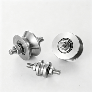Rueda con Ranura en V para Puerta de Cerca con Placa Base, Rodamiento Doble de Alta Resistencia, Rodamiento Suave Galvanizado, Certificación CE, OEM Disponible - Product Image 1