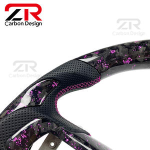 Volant sport personnalisé en fibre de carbone forgée pour l'intérieur de voiture, pour Ford <span class=keywords><strong>Mustang</strong></span> S550 2015-2023 5.0L <span class=keywords><strong>GT</strong></span> <span class=keywords><strong>V8</strong></span> 350 500 Shelby - Product Image 2