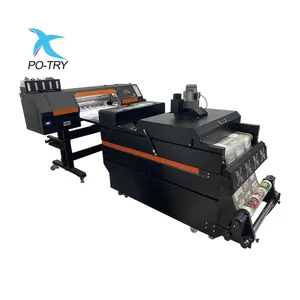 PO-TRY מכונת הדפסה דיגיטלית דיגיטלית משודרגת חדשה ברמת דיוק גבוהה 2 4 ראשי הדפסה מדפסת PET סרט DTF