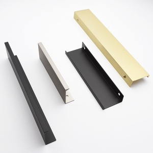 Hiện đại nhôm đồ nội thất xử lý chải vàng đen góc tủ kéo nhà bếp cạnh xử lý với 40 mét chiều rộng - Product Image 3