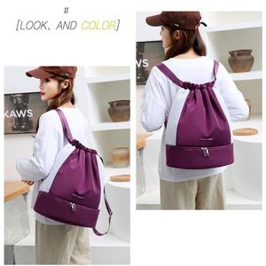 Supplier <b>Promotion</b> New Drawstring <b>Backpack</b> Female Leisure Travel Sports Shoulder Korean Version Fashion Nylon Cloth Fitness Bag - Product Image 5
