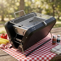 Support OEM et ODM, personnalisation sur mesure, barbecue pliable au charbon de bois pour le camping en plein air, les pique-niques, les fêtes dans la cour.