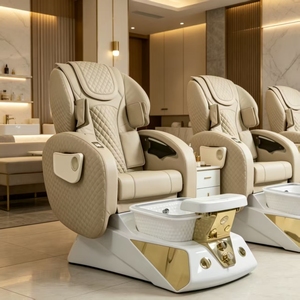 Fauteuils de pédicure électriques de luxe grand format avec massage intégral du corps et de la tête, canapé de massage chinois avec bol de spa pour les pieds - Product Image 4