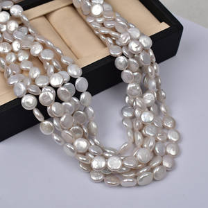 Nouveau collier de perles naturelles en forme de baloo de 9-10 mm, perles lâches, semi-finies, bricolage facile, vente en gros - Product Image 1