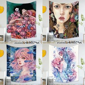 Art Decor Unique Coloré Frais Illustration Série Chambre Esthétique Haute Qualité 3d Impression Numérique Tapisseries - Product Image 5