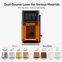 Machine de marquage laser double 60W fibre 40W lumière bleue refroidie par air pour gravure de logos sur métal et non-métal, codage de bijoux et plaques signalétiques OEM