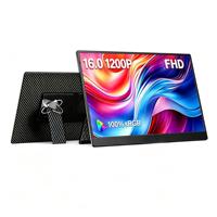 Moniteur portable N3 pour ordinateur portable 16 pouces 1200 FHD avec haut-parleur intégré USB-C Type-C standard, deuxième écran externe pour ordinateur portable Mac, PS4/5