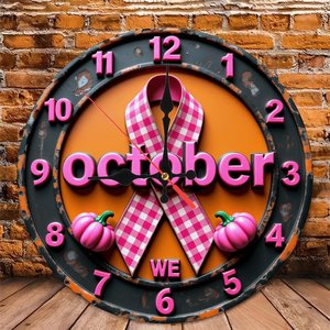 <b>Round</b> Wooden Wall Clock 25x25Cm Lightweight Non Ticking Indoor Home Decor Clock - Product Image 5