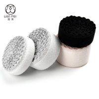 Bande élastique en nylon pliable multi-spécifications, couleurs unies, pour bretelles de soutien-gorge, avec dentelle de couture et picot en peluche au dos