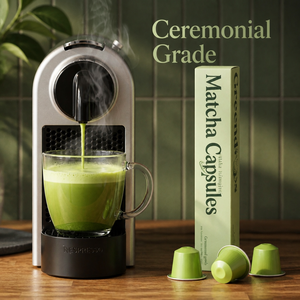 Capsules de matcha authentiques certifiées JAS compatibles avec Nespresso Original Line, capsules de thé vert biologique moulu à la pierre - Product Image 6