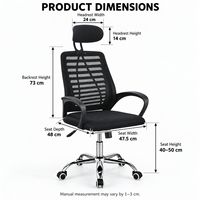 Chaise de bureau commerciale de haute qualité, confortable, avec réglage de la hauteur, appui-tête réglable, roulettes en métal, pour bureau commercial