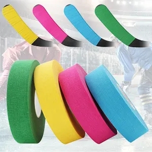 Cinta de agarre para palo de hockey sobre hielo HLK H1 de 25 mm x 25 m, al por mayor, con logotipo personalizado, blanca, negra, de tela mate, transparente, la más popular - Product Image 6