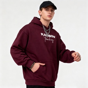 Custom Men's Hoodie Relaxed Fit <strong>Cotton</strong> Pullover Silk Screen Front Design Ribbed Cuffs Hem Street Style Comfort <strong>Wear</strong> - Product Image 1