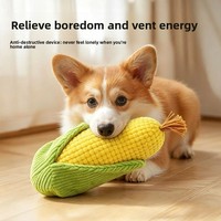 Jouet à mâcher pour chien en forme de maïs, jouet couineur en peluche pour chiot, vente en gros d'usine