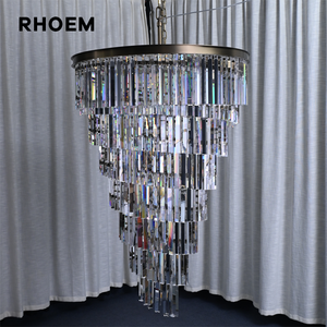 <span class=keywords><strong>Lustre</strong></span> en cristal en spirale à 9 niveaux RHOEM, <span class=keywords><strong>lustre</strong></span> en cristal K9 pour escalier, lampes de salon, décoration intérieure de luxe - Product Image 3