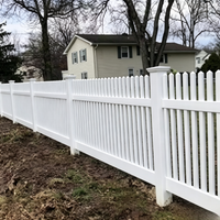 Panneaux de clôture de jardin FENTECH en PVC blanc résistant aux UV et écologiques, 6 pieds, semi-privés, style australien, montage facile, design villa