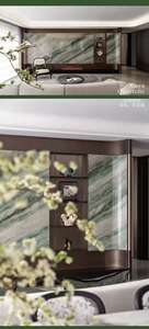 Brasil lujo piedra verde Gaya cuarcita losa mármol verde para decoración de interiores - Product Image 4