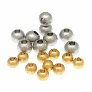 Metal Round Spacer Factory Customized non tarnish bulk jewellery findings stainless steel Metal jewelry findings Slider beads