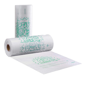 Rollo de Bolsas de Plástico <span class=keywords><strong>PE</strong></span> Personalizadas OEM, Transparentes, con Fuelle Lateral, Asa Flexiloop en Relieve, Desechables, para Supermercado y Exhibición, 7-80 - Product Image 1