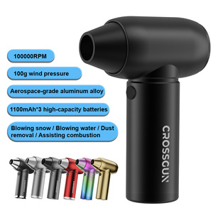 CROSSCUN มินิเจ็ทโบลเวอร์ 100000RPM แรงดันลม 100 กรัม พัดลมเทอร์โบแบบพกพา ตัวเครื่องอะลูมิเนียมอัลลอยด์ กำจัดฝุ่น เป่าหิมะ - Product Image 4