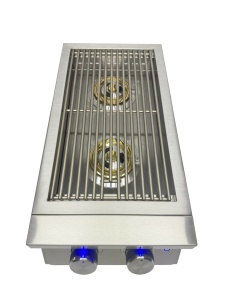 Ngoài trời được xây dựng trong thương mại barbeque điện Burner trượt trong đôi Side Burner BBQ Burner - Product Image 4