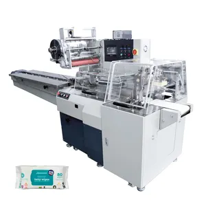 VT-210W Servo Driven Automatic Punching labeling wet tissue/Wet napkin/wet wipes packing machine