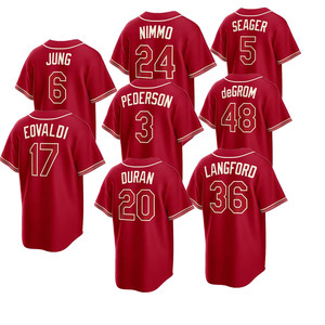 2026 City Connect No. 5 Corey Seager Jersey de Béisbol, Jersey Acolchado Latinsk, Young <span class=keywords><strong>Jennifer</strong></span> DeGrom 20 Tulane, Envío Rápido - Product Image 1