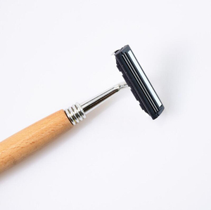 <span class=keywords><strong>Rasoir</strong></span> en bois à 2 lames <span class=keywords><strong>pour</strong></span> hommes, Logo personnalisé, réutilisable, biodégradable, écologique - Product Image 3