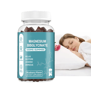 Supplément Alimentaire Glycinate de Magnésium Bisglycinate Gummies pour Sommeil & Relaxation, Cerveau, Muscle - Product Image 1