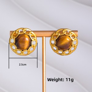 Pendientes de Piedra Natural Vintage para Mujer, Estilo Palacio, Chapados en Oro, Geométricos, Joyería Retro Boho 2026 - Product Image 4