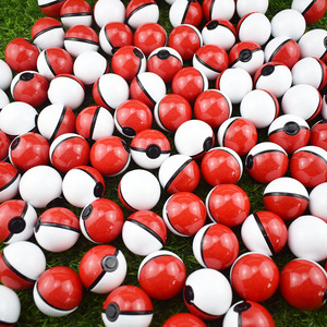 Bola Poke de 35mm con una mascota de cristal aleatoria y 2 uds. Pegatinas de tarjetas, juego de Anime, Bola de bolsillo con figura de acción de juguete - Product Image 1