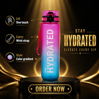 Bouteille d'eau sport de 32 oz, réutilisable, grande capacité, pour la salle de sport, la remise en forme, les sports de plein air, logo personnalisé OEM