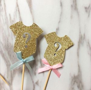 24 Pezzi/Confezione Decorazione per Torta 'Lui o Lei' per Festa di Rivelazione del Sesso del Bambino X4141 - Product Image 3