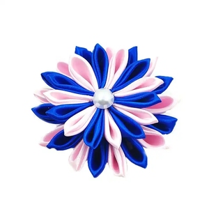 Ruban artisanal japonais Kanzashi, pompon <span class=keywords><strong>chignon</strong></span> vintage pour kimono Hanfu, épingle artisanale en ruban - Product Image 1