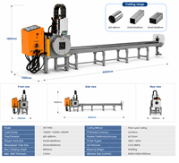 Machine de découpe laser à fibre CNC économique XR-TP80 Mini, petite découpeuse de tubes métalliques pour petit atelier de traitement