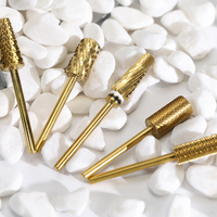 Jeu de forets à ongles 5 en 1 fraise en carbure de tungstène conique manucure enlever les cuticules Gel ongles outil 4XC foret à ongles