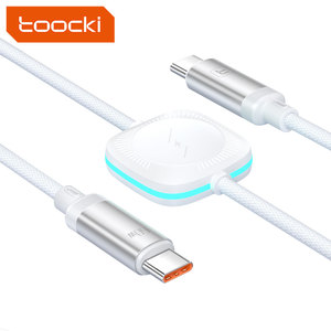 Toocki 2 In 1 tipo C <span class=keywords><strong>cavo</strong></span> 60W 3A ricarica rapida Usb C a Usb C <span class=keywords><strong>cavo</strong></span> per <span class=keywords><strong>iPhone</strong></span> <span class=keywords><strong>Apple</strong></span> Watch caricabatterie portatile - Product Image 1