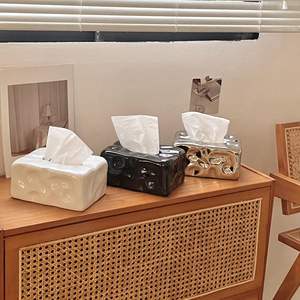 Creative Waterproof Ceramic <b>Tissue</b> <b>Box</b> with Removable Paper Handmade Modern Simple Design for Hotel & Restaurant Use - Product Image 2
