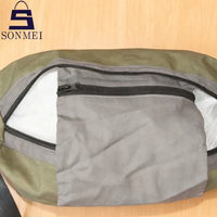 Mousseline imprimée fermeture éclair Shopping personnalisé toile bandoulière sacs à bandoulière coton