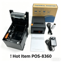 Imprimante thermique de reçus ZJprinter POS-8360 80 mm, fabricant direct, imprimante thermique POS, Imprimante thermique Remiander, alarme sonore et lumineuse
