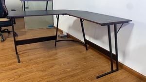 Modern Home Office <strong>PC</strong> Desk Corner Gaming <strong>Table</strong> with LED Cup Holder and Headset Hanger Made of <strong>Wood</strong> and Metal - Product Image 5