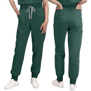 FOXA Women's Medical Scrub Pants Jogger Style With 6 Pockets Drawstring Waist Hospital Uniforms Cotton Blend Knitted Fabric - Product Image 2