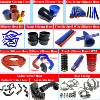 Tuyau en silicone industriel automobile 4 plis pour radiateur, refroidisseur intermédiaire, turbo, réducteur de liquide de refroidissement moteur, 80 mm
