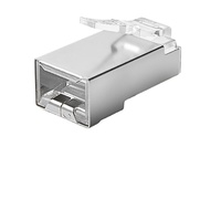 Connecteurs de câble blindés réseau RJ45 FTP 50U plaqué or lModular Plug 8p8C Cat6 FTP Connector