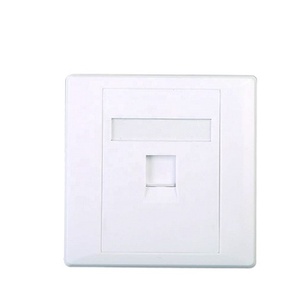 LE F044 Keystone Jack RJ45 Female Face <b>Plate</b> Snap-in <b>Surface</b>/Flush Mount ABS 4 Ports Network Indoor Use 86X86mm 114x70mm CE - Product Image 1