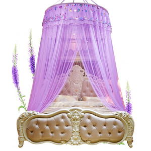 Cung Điện Sang Trọng Dome Muỗi Lưới Vua Nữ Hoàng Kích Thước Giường Đôi Treo Vòng Polyester Muỗi Lưới - Product Image 1